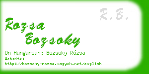 rozsa bozsoky business card